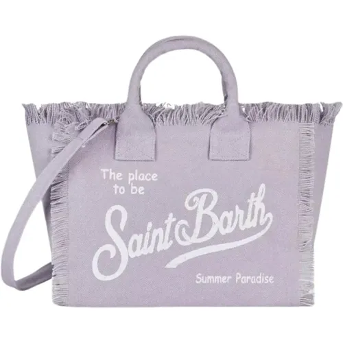 Lilac Cotton Beach Bag Colette , female, Sizes: ONE SIZE - MC2 Saint Barth - Modalova