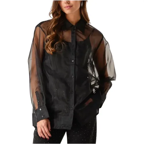 Schwarze Mschlita Shirt Bluse , Damen, Größe: XS - moss copenhagen - Modalova