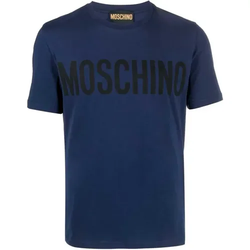Logo Print T-Shirt , male, Sizes: S - Moschino - Modalova