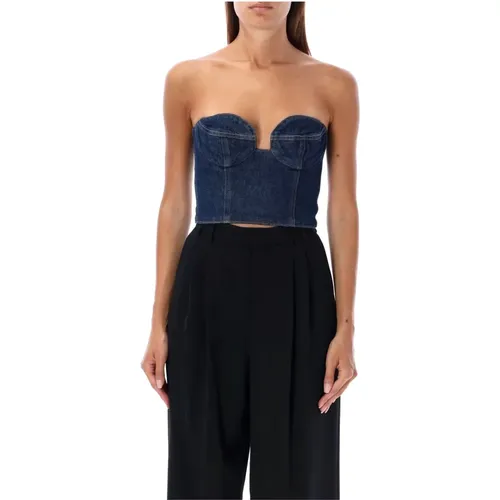 Denim Bustier Top Navy Aw24 - Magda Butrym - Modalova