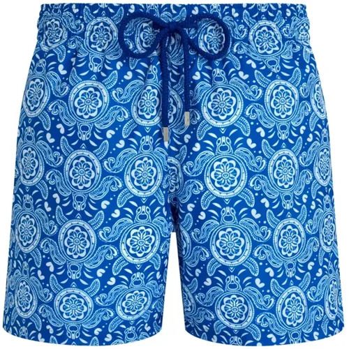 Ultraleichte und verstaubare Tribal Turtles Badeshorts für Herren , Herren, Größe: 2XL - Vilebrequin - Modalova