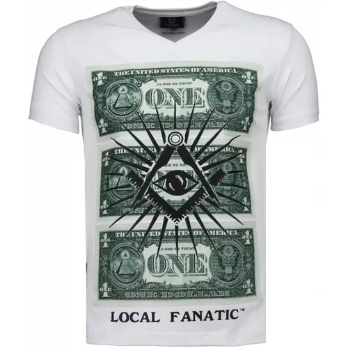 One Dollar Eye Black Stones - Man T Shirt - 4302W , male, Sizes: M, L, XL - Local Fanatic - Modalova