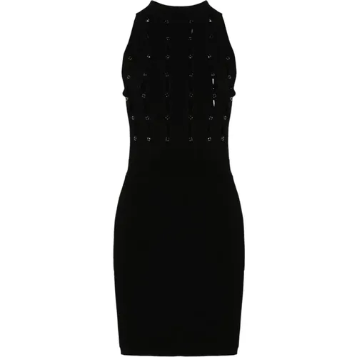 Knitted Dress with Rhinestone Embellishment , female, Sizes: L, S - Liu Jo - Modalova