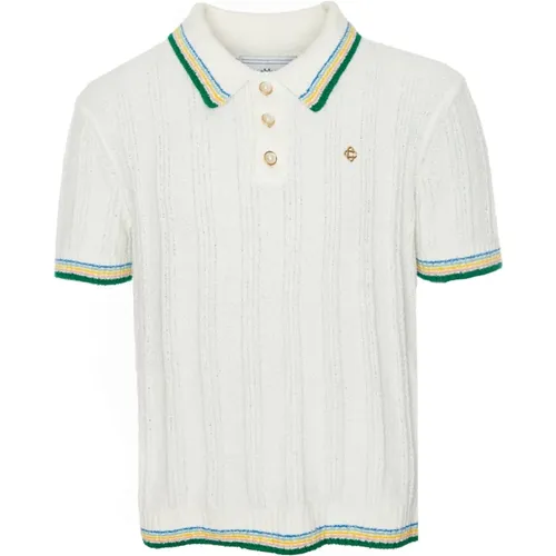 Rib Boucle Polo Shirt , male, Sizes: S, L, M - Casablanca - Modalova