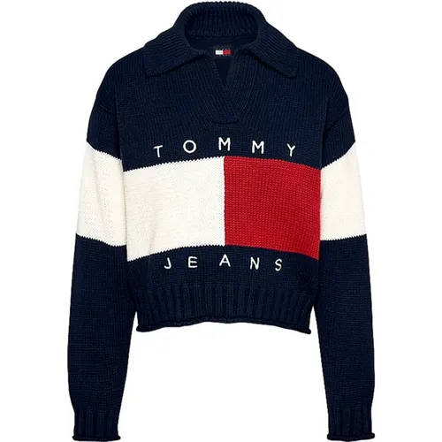 Gemusterter Strickpullover , Damen, Größe: M - Tommy Hilfiger - Modalova