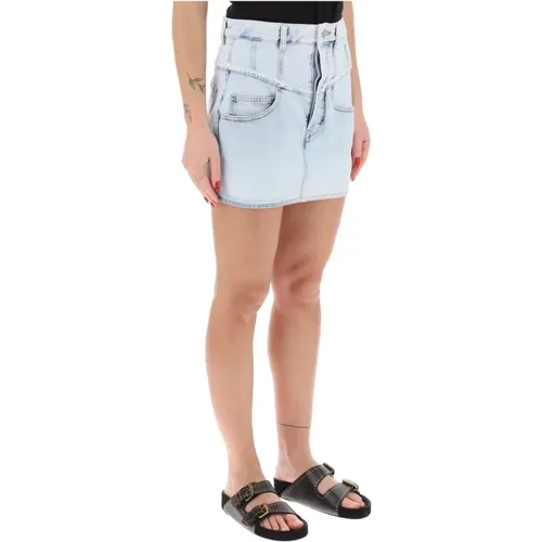 Narjis Denim Mini Skirt , female, Sizes: 2XS, XS, S - Isabel marant - Modalova