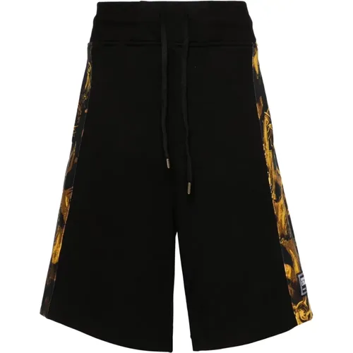 Watercolour Print Casual Shorts , male, Sizes: S, XL, M, L - Versace Jeans Couture - Modalova