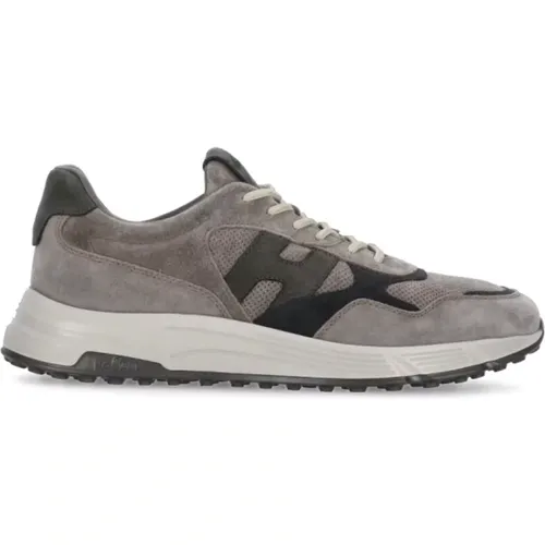 Braune Wildleder-Ledersneakers für Männer , Herren, Größe: 40 1/2 EU - Hogan - Modalova