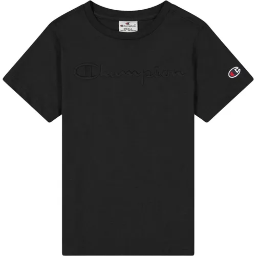 Klassisches Logo Schwarzes T-Shirt - Champion - Modalova
