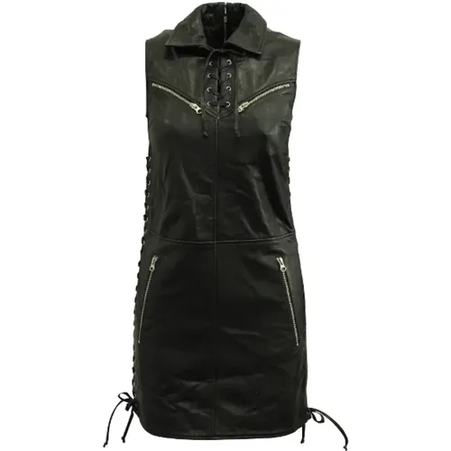 Pre-owned Leather dresses , female, Sizes: XS - Alexander McQueen Pre-owned - Modalova