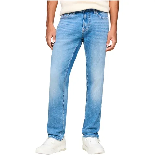 Slim Scanton Jeans in heller Waschung , Herren, Größe: W34 - Tommy Jeans - Modalova