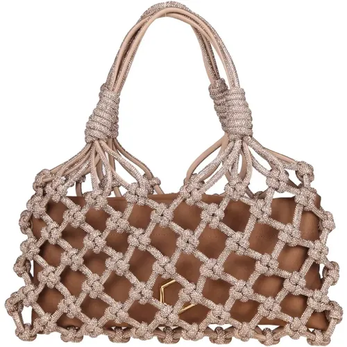 Lola baguette jewel bag woven with crystals , female, Sizes: ONE SIZE - Hibourama - Modalova