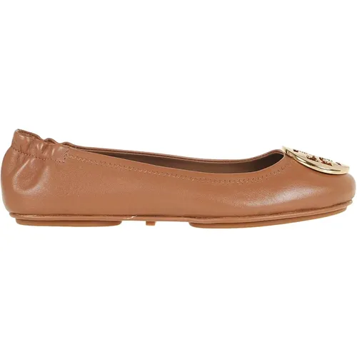 Metal Logo Minnie Travel Ballet Shoes , female, Sizes: 5 UK, 3 UK, 4 UK, 2 UK, 6 UK, 7 UK, 8 UK - TORY BURCH - Modalova