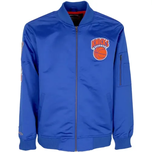 NBA Lightweight Satin Bomber Jacket , male, Sizes: XL, S, L, M - Mitchell & Ness - Modalova