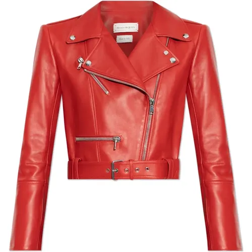 Lederjacke Alexander McQueen - alexander mcqueen - Modalova