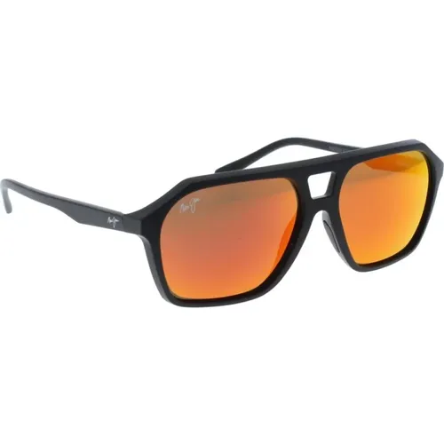 Stylish Wedges Sunglasses , male, Sizes: 57 MM - Maui Jim - Modalova
