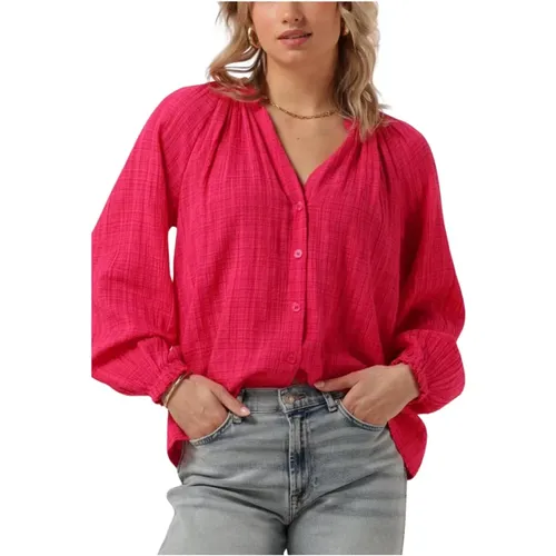 Fuchsia Elegant Blouse , Damen, Größe: M - Stella Forest - Modalova