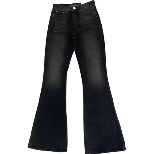 Schwarze Jeans mit hoher Taille und ausgestelltem Bein , Damen, Größe: W29 L30 - Denham - Modalova