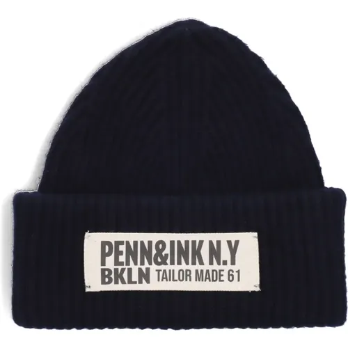 Dunkelblaue Beanie Mütze - Penn&Ink N.Y - Modalova