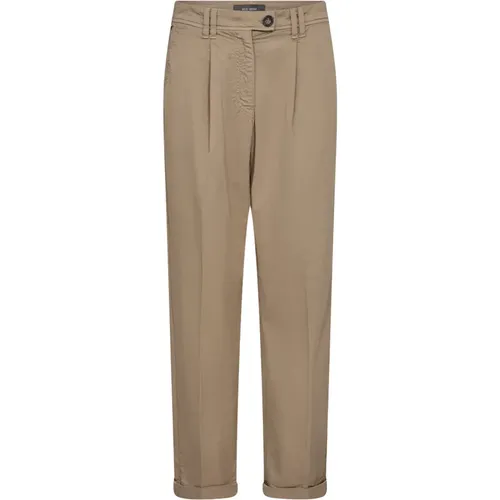 Cropped Trousers , female, Sizes: W28, W27 - MOS MOSH - Modalova