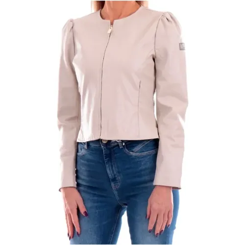 Printed Eco-Leather Women's Jacket , female, Sizes: XL - YES ZEE - Modalova