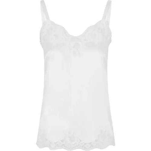 Satin Lace Top , female, Sizes: 2XL, M - Dolce & Gabbana - Modalova