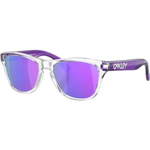 Kids Sunglasses Prizm Violet Transparent/Purple , male, Sizes: ONE SIZE - Oakley - Modalova