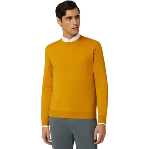 Merino Wool Crewneck Sweater - Sicilian , male, Sizes: XL, M - Harmont & Blaine - Modalova