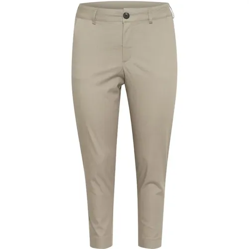 Elefantenhaut Chino Hose , Damen, Größe: 2XL - Kaffe Curve - Modalova