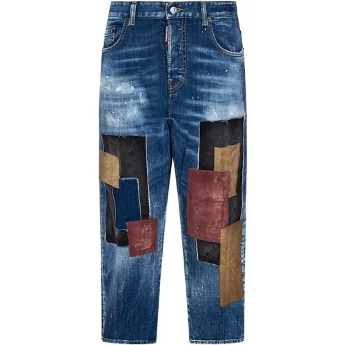 Kawaii Loose Fit Jeans , female, Sizes: S - Dsquared2 - Modalova