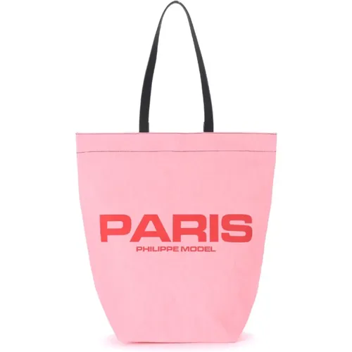 Recycelbare Waschbare Rosa Papiertasche , Damen, Größe: ONE Size - Philippe Model - Modalova