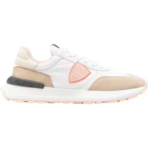 Antibes Low Sneakers Weiß/Rosa , Damen, Größe: 36 EU - Philippe Model - Modalova