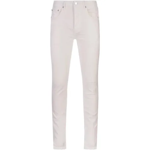 Weiße Monogramm Skinny Jeans , Herren, Größe: W36 - Purple Brand - Modalova