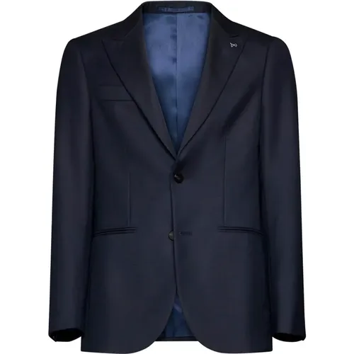 Midnight Wollblazer mit Peak Revers , Herren, Größe: XL - D4.0 - Modalova