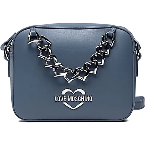 Stilvolle Lederhandtasche - Love Moschino - Modalova