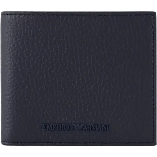 Leather Wallet with Multiple Card Slots , male, Sizes: ONE SIZE - Emporio Armani - Modalova