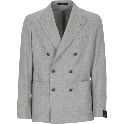 Jackets Grey , male, Sizes: M - Tagliatore - Modalova