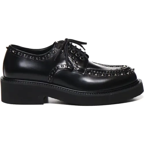 Flat Shoes with Studs Decoration , male, Sizes: 7 UK, 10 UK, 8 UK, 11 UK, 9 UK, 6 UK - Valentino Garavani - Modalova