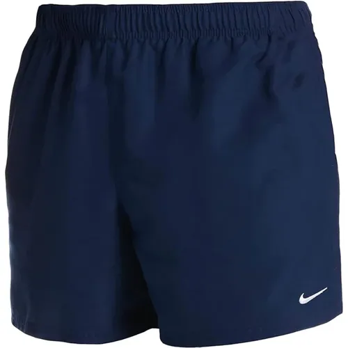 Kurze Blaue Badehose mit Innentasche , Herren, Größe: XL - Nike - Modalova