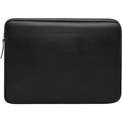 Classic Leather Laptop Sleeve , male, Sizes: ONE SIZE - Les Deux - Modalova