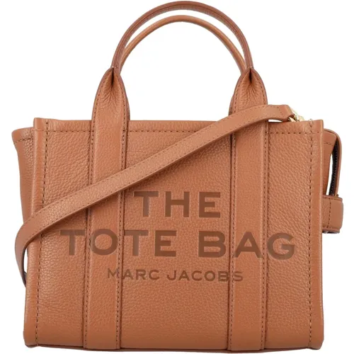 Mini Tote Leder Tasche Arganöl,Grained Leather Small Tote Bag - Marc Jacobs - Modalova