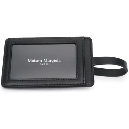 Leather Wallet with Badge Holder , female, Sizes: ONE SIZE - Maison Margiela - Modalova