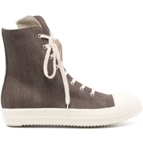 Schwarzer High-Top Sneaker , Herren, Größe: 42 EU - Rick Owens - Modalova