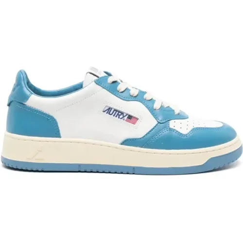 White Low Sneakers Logo Rubber Sole , male, Sizes: 7 UK - Autry - Modalova