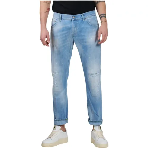 Stylish Slim-fit Denim Jeans , male, Sizes: W34, W32 - Dondup - Modalova