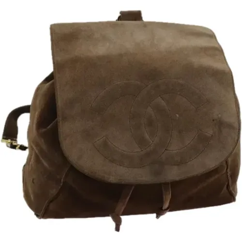 Pre-owned Suede backpacks , female, Sizes: ONE SIZE - Chanel Vintage - Modalova