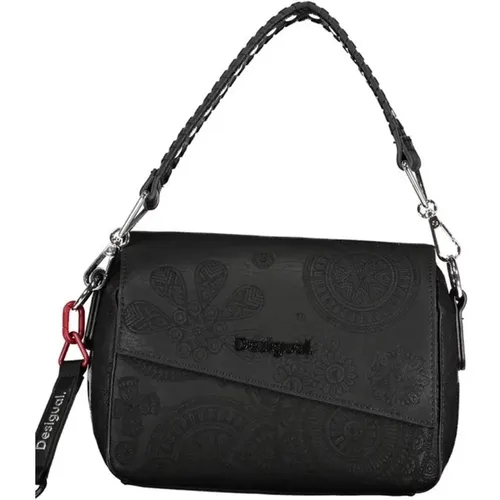 Schwarze Handtasche mit abnehmbarem Riemen , Damen, Größe: ONE Size - Desigual - Modalova