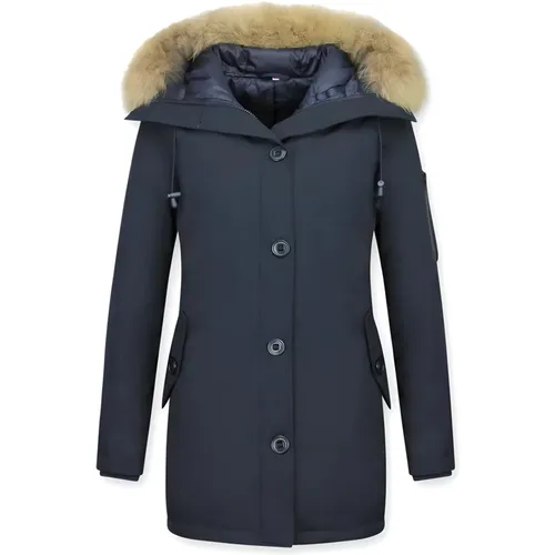 Kanada Lange Winterjacke - Damen Parka mit Seitentaschen - 505B , Damen, Größe: S - TheBrand - Modalova