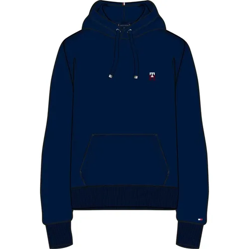 Hoodie with Logo Embroidery , male, Sizes: XL, L - Tommy Hilfiger - Modalova