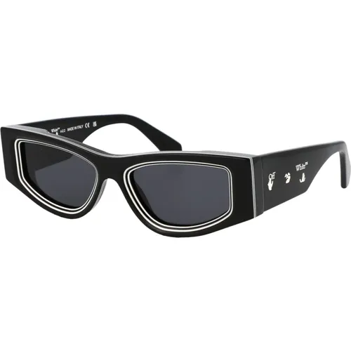 Stylish Andy Sunglasses for Summer , unisex, Sizes: 53 MM - Off White - Modalova